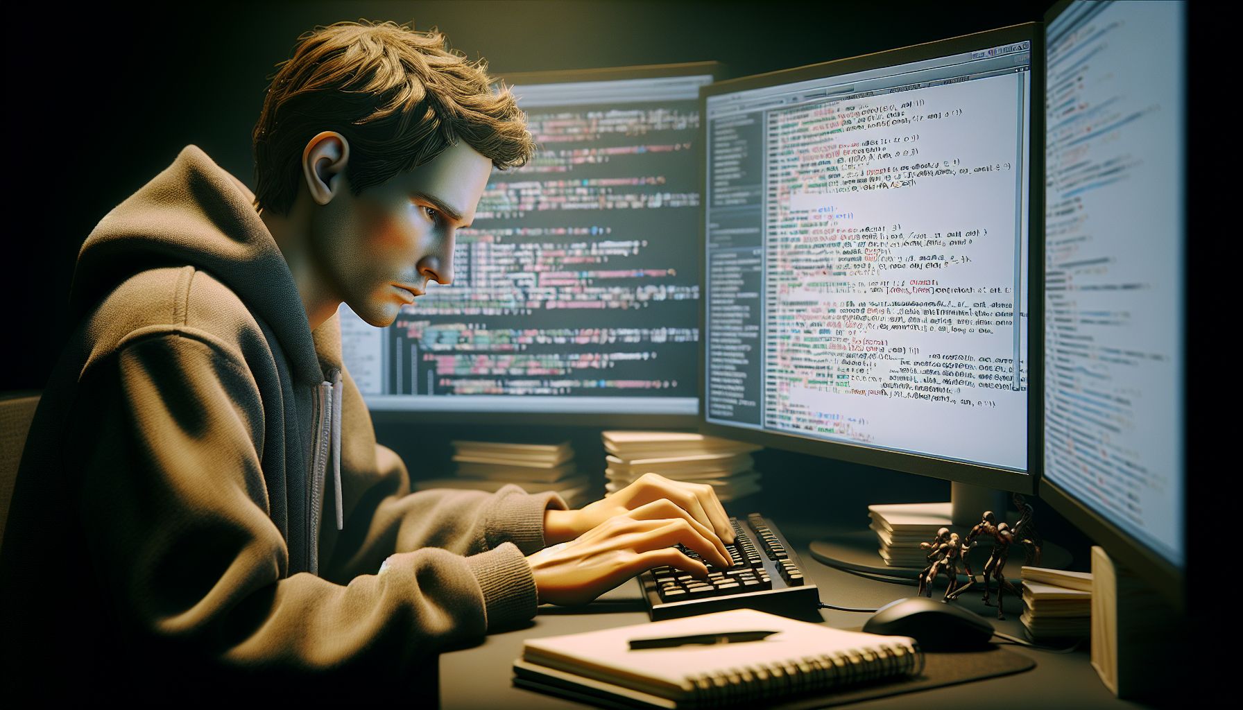 Datenbankprogrammierer bei der Arbeit mit SQL