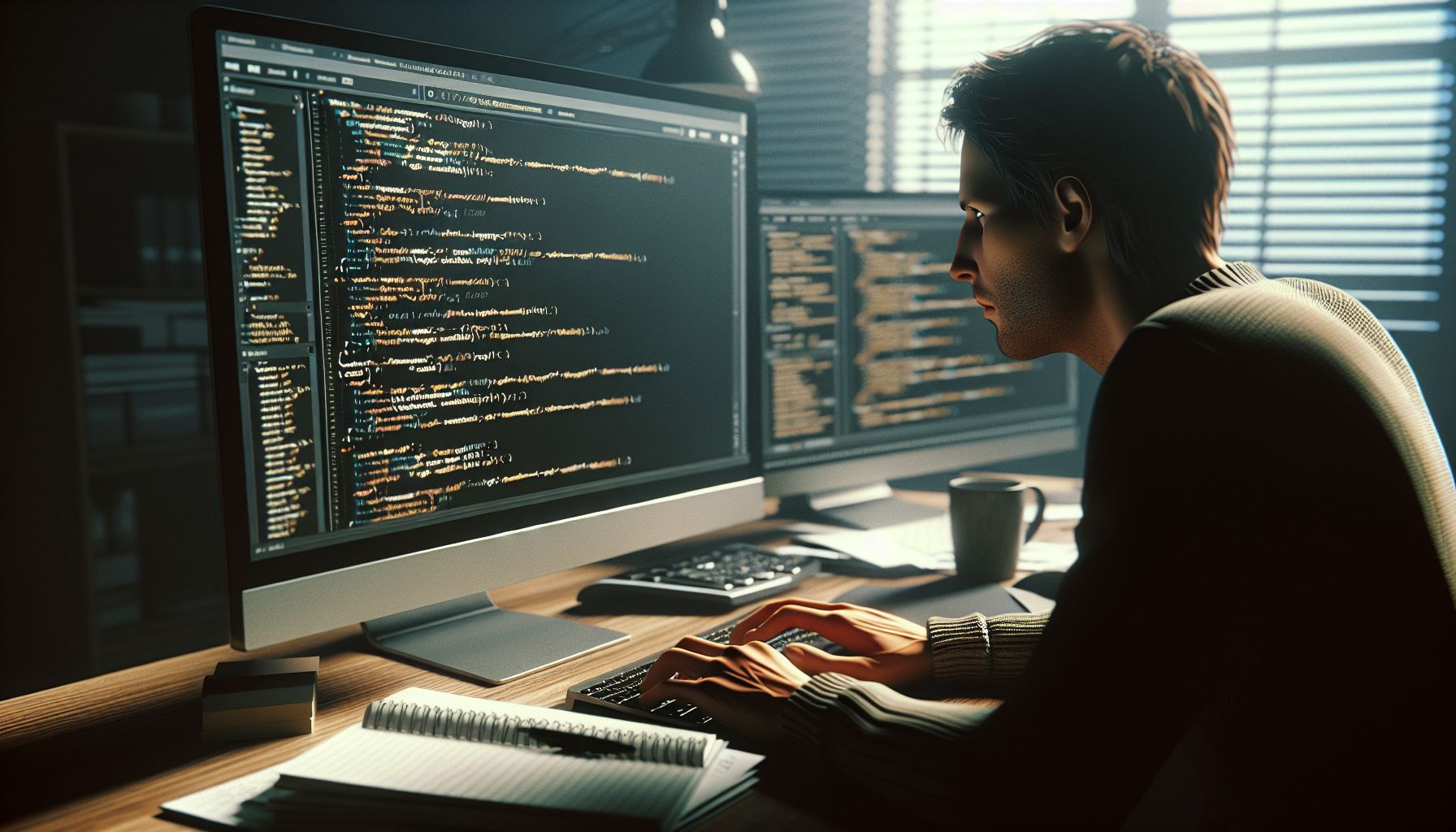 Ein WordPress Programmierer arbeitet an der Entwicklung einer Webseite